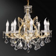 Люстра Beby Group Novecento 730/8 Light gold CUT CRYSTAL