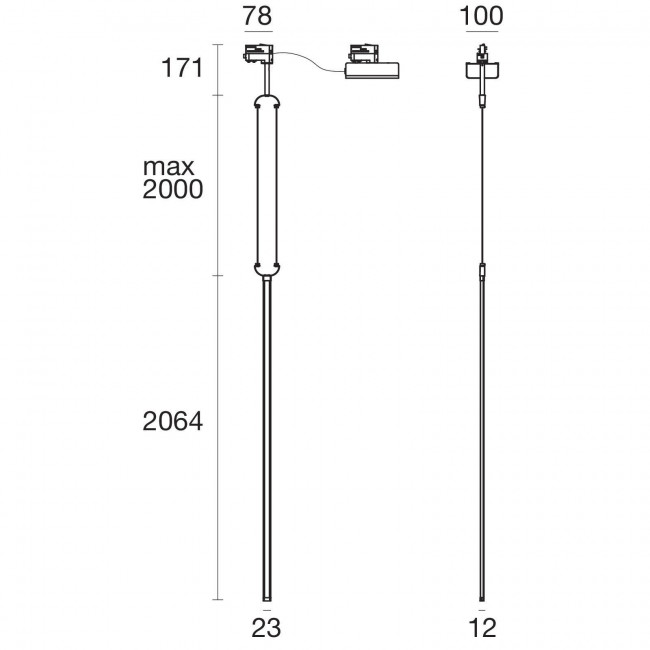 Светильник для трековой системы Linea Light Vertical 8588