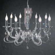 Люстра Euroluce Venice Superlux L8 silver clear Scholer Люстра Euroluce Venice Superlux L8 silver clear Scholer