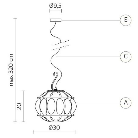 Уличный подвесной светильник Karman Ginger SE116 4F EXT Уличный подвесной светильник Karman Ginger SE116 4F EXT