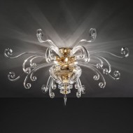 Потолочный светильник Euroluce Alicante PL6 gold Clear Потолочный светильник Euroluce Alicante PL6 gold Clear