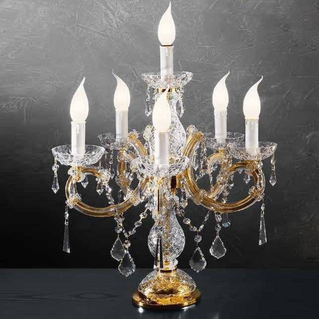 Настольная лампа Beby Group Novecento 765/5+1L Light gold CUT CRYSTAL Настольная лампа Beby Group Novecento 765/5+1L Light gold CUT CRYSTAL
