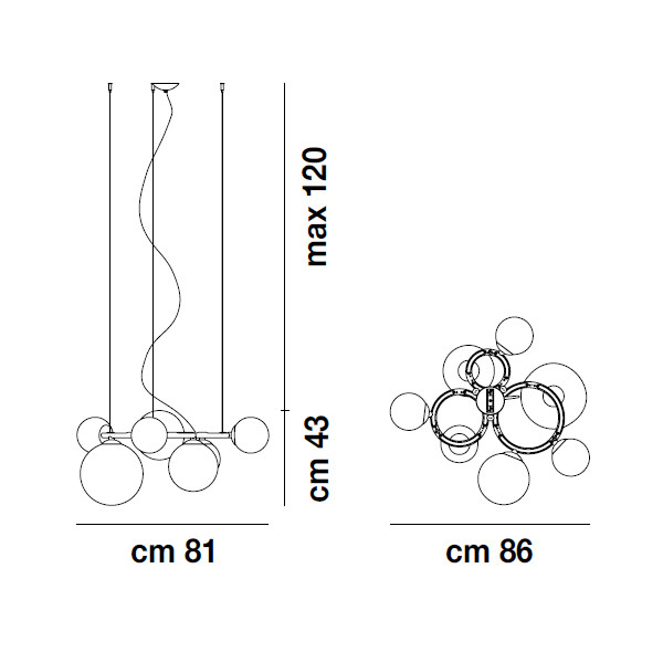 Подвесной светильник Vistosi Puppet Ring SPPUPRI7FUNN Подвесной светильник Vistosi Puppet Ring SPPUPRI7FUNN