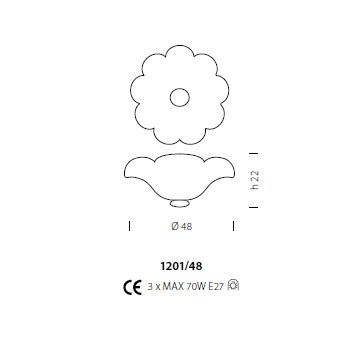 Потолочный светильник Sylcom Malipiero 1201/48 D ORO Потолочный светильник Sylcom Malipiero 1201/48 D ORO