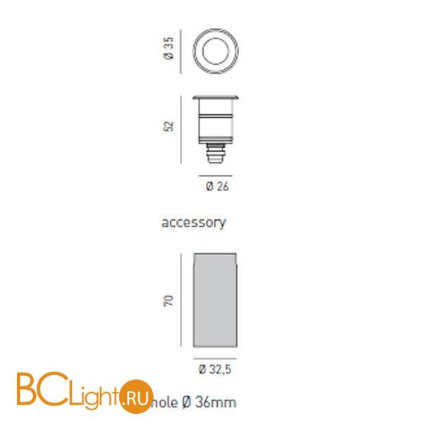 Спот (точечный светильник) Axo light Pontanus PONTANUS IN-GROUND LUMINAIRE 529 03 Спот (точечный светильник) Axo light Pontanus PONTANUS IN-GROUND LUMINAIRE 529 03