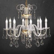 Люстра Beby Group Crystal 310/8 Light gold CUT CRYSTAL Люстра Beby Group Crystal 310/8 Light gold CUT CRYSTAL