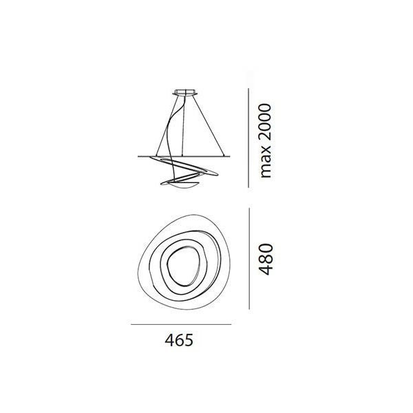 Подвесной светильник Artemide Pirce LED Mirco Gold 1249020A Подвесной светильник Artemide Pirce LED Mirco Gold 1249020A