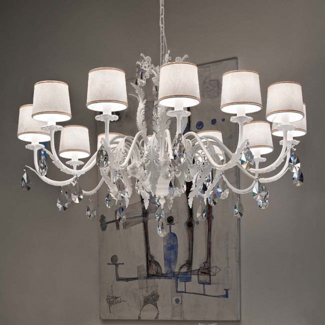 Люстра Masiero Acantia 12 V95 / DAM/14/WH Cut crystal Люстра Masiero Acantia 12 V95 / DAM/14/WH Cut crystal