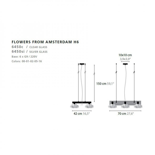 Подвесной светильник Ilfari Flowers from Amsterdam H6 10761 02 Подвесной светильник Ilfari Flowers from Amsterdam H6 10761 02