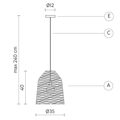 Подвесной светильник Karman Black out SE101 1T INT