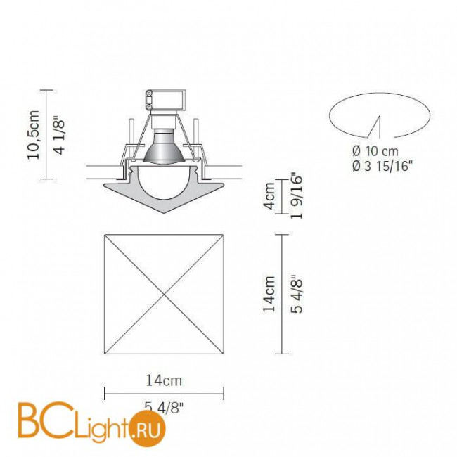 Встраиваемый светильник Fabbian Cheope D27 F07 01