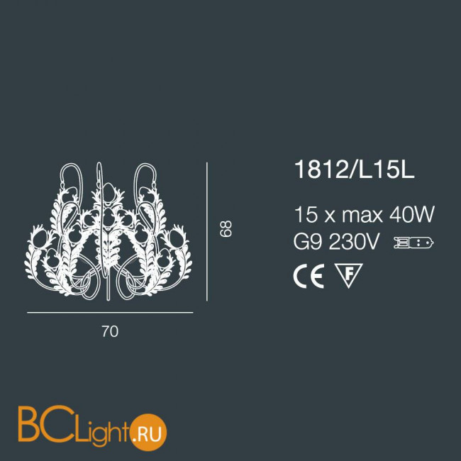 Люстра Bellart Musa 1812/L15L 04/V01