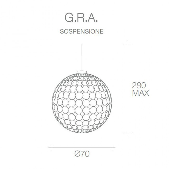 Подвесной светильник Terzani G.R.A. N42S H5 C8