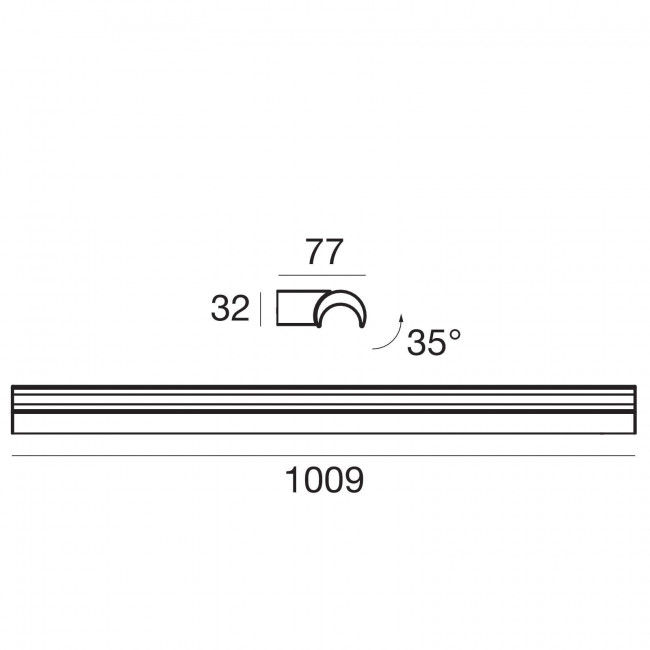 Настенный светильник Linea Light Halfpipe 8400 Настенный светильник Linea Light Halfpipe 8400
