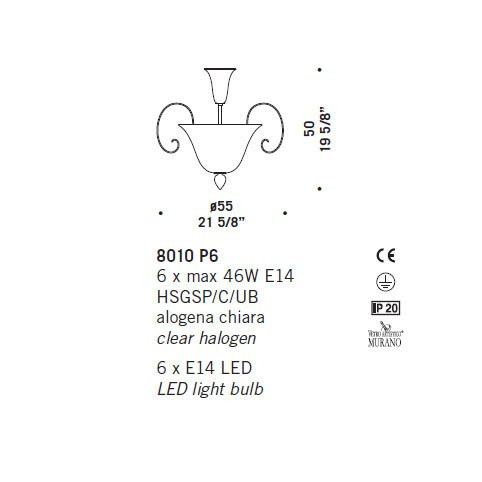Потолочный светильник De Majo 8010 P6 080100P00 Потолочный светильник De Majo 8010 P6 080100P00
