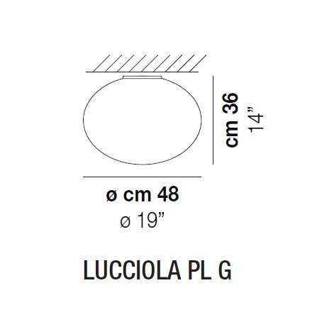 Потолочный светильник Vistosi Lucciola PL G BC/ST BC E27 Потолочный светильник Vistosi Lucciola PL G BC/ST BC E27