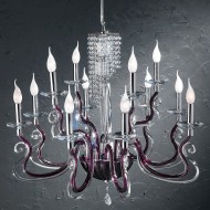 Люстра Euroluce Venice Superlux L8+4 silver ametist Scholer Люстра Euroluce Venice Superlux L8+4 silver ametist Scholer