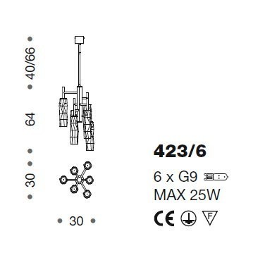 Люстра IDL Bamboo 423/6 gold Люстра IDL Bamboo 423/6 gold