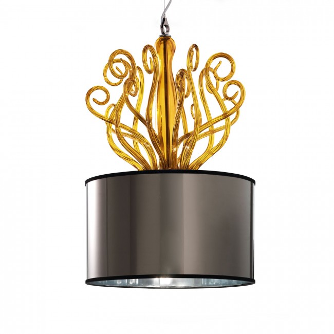 Подвесной светильник Euroluce Yncanto S1 CURL SHADE Amber Подвесной светильник Euroluce Yncanto S1 CURL SHADE Amber