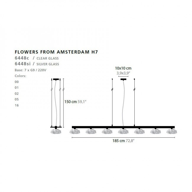 Подвесной светильник Ilfari Flowers from Amsterdam H7 10741 02 Подвесной светильник Ilfari Flowers from Amsterdam H7 10741 02