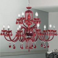 Люстра Masiero Milord 10+5 VV Red / ORG/12/RD