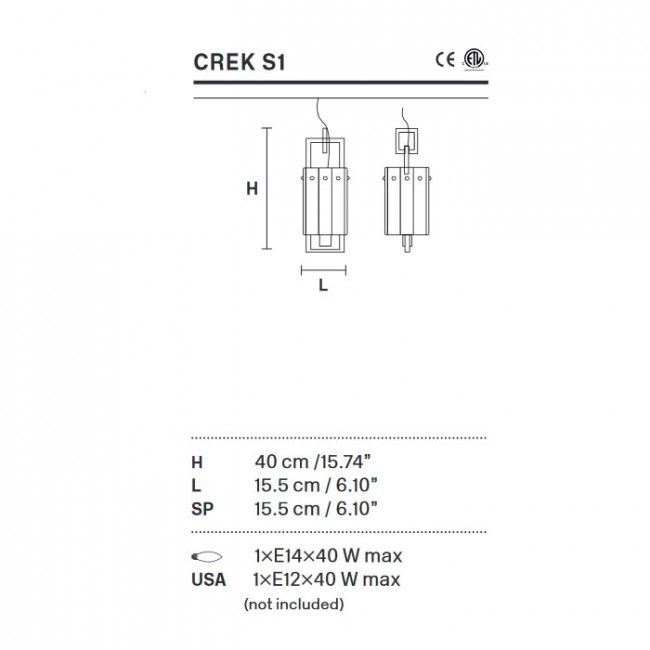 Подвесной светильник Masiero Crek S1 Подвесной светильник Masiero Crek S1