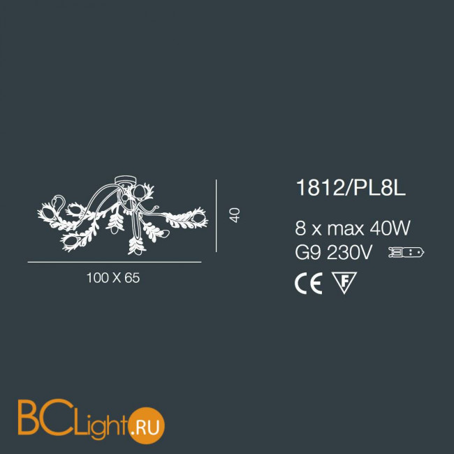 Потолочная люстра Bellart Musa 1812/PL8L 04/V01 Потолочная люстра Bellart Musa 1812/PL8L 04/V01