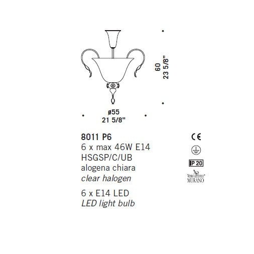 Потолочный светильник De Majo 8011 P6 080110P01 Потолочный светильник De Majo 8011 P6 080110P01
