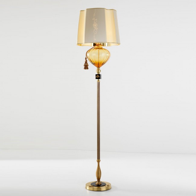 Торшер Euroluce Orfeo PT1 gold Amber Торшер Euroluce Orfeo PT1 gold Amber