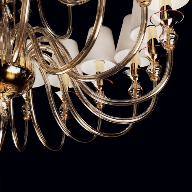 Люстра De Majo 2599 K16+8 SHADE 025990K32 amber Люстра De Majo 2599 K16+8 SHADE 025990K32 amber