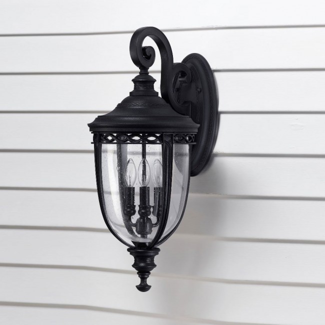 Уличный настенный светильник Feiss English Bridle FE/EB2/XL BLK Уличный настенный светильник Feiss English Bridle FE/EB2/XL BLK