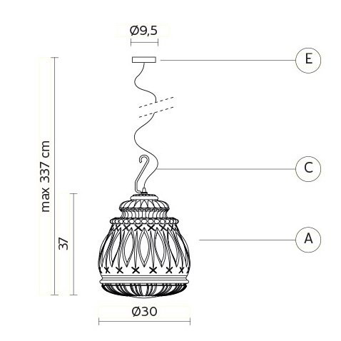 Уличный подвесной светильник Karman Ginger SE116 6A EXT Уличный подвесной светильник Karman Ginger SE116 6A EXT