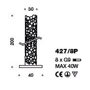 Торшер IDL Bubbles 427/8P chrome Торшер IDL Bubbles 427/8P chrome