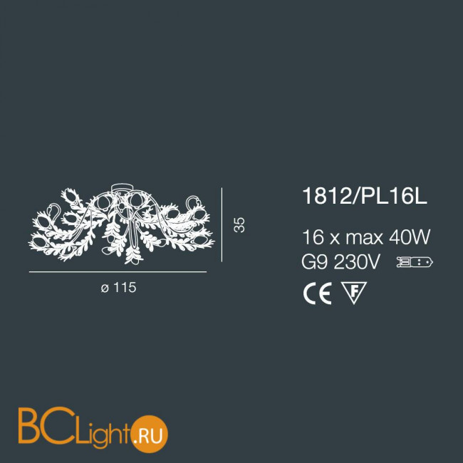 Потолочная люстра Bellart Musa 1812/PL16L 04/V01 Потолочная люстра Bellart Musa 1812/PL16L 04/V01