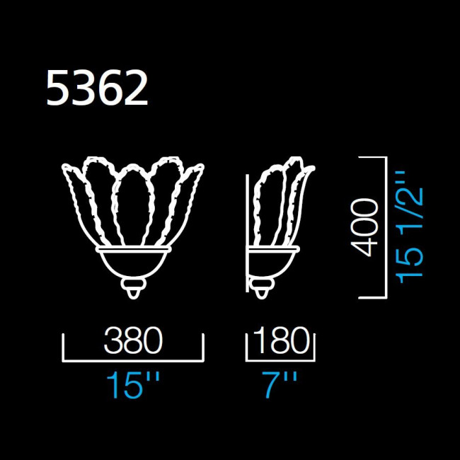 Настенный светильник Barovier&Toso Excelsior 5362/CR