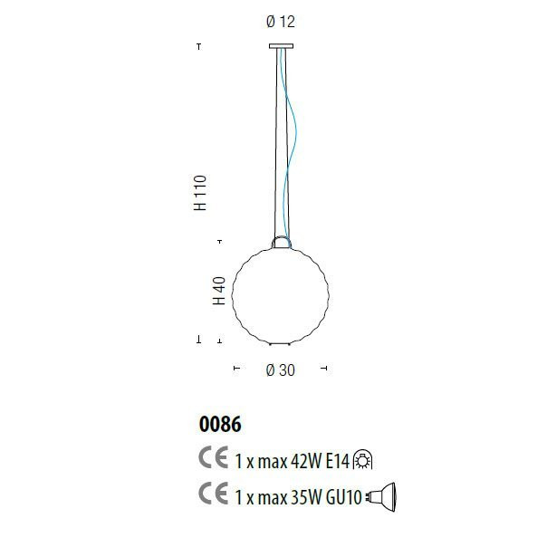Подвесной светильник Sylcom Jupiter 0086 K CR Подвесной светильник Sylcom Jupiter 0086 K CR