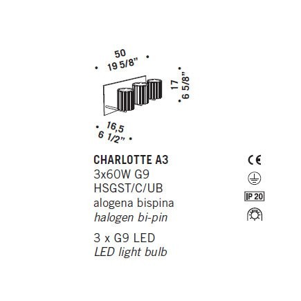 Бра De Majo CHARLOTTE A3 0CHAR0A30 Бра De Majo CHARLOTTE A3 0CHAR0A30