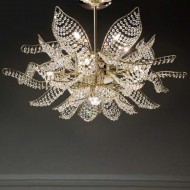 Потолочный светильник IDL Ninfea 436/10+1PF Gold / white Murano glass pearls Потолочный светильник IDL Ninfea 436/10+1PF Gold / white Murano glass pearls