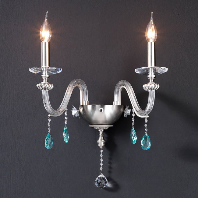 Бра Euroluce Flora A2 silver Clear