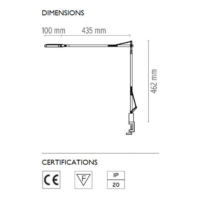 Настольная лампа Flos Kelvin LED Clamp Chrome F3313057 Настольная лампа Flos Kelvin LED Clamp Chrome F3313057