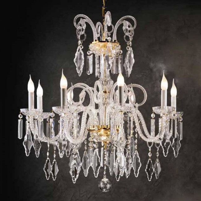 Люстра Beby Group Crystal 360/8 Light gold HALF CUT Люстра Beby Group Crystal 360/8 Light gold HALF CUT