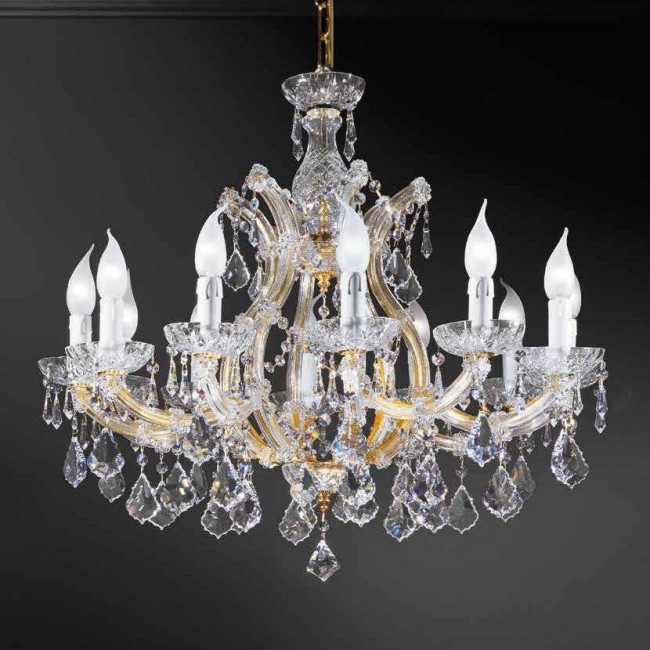 Люстра Beby Group Novecento 750/12 Light gold CUT CRYSTAL