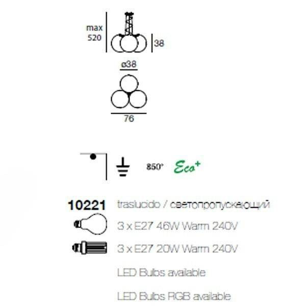 Подвесной светильник Linea Light Oh! 10221 Подвесной светильник Linea Light Oh! 10221