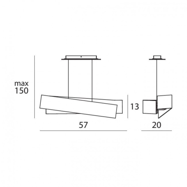 Подвесной светильник Linea Light Zig Zag 6994 Подвесной светильник Linea Light Zig Zag 6994
