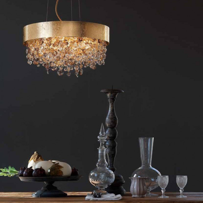 Подвесной светильник Masiero Ola S6 40 F01 / Amber crystal Подвесной светильник Masiero Ola S6 40 F01 / Amber crystal