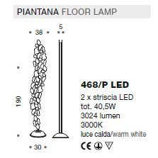 Торшер IDL Corten 468/PLED silver Торшер IDL Corten 468/PLED silver