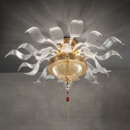 Потолочный светильник Euroluce Julienne PL8 Gold Clear Потолочный светильник Euroluce Julienne PL8 Gold Clear
