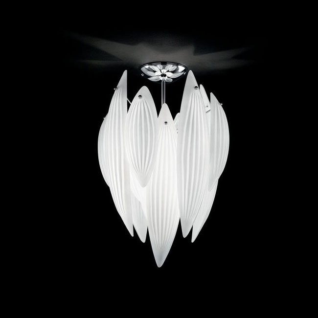 Потолочный светильник IDL Paradise 430/42PF Chrome / white Murano glass Потолочный светильник IDL Paradise 430/42PF Chrome / white Murano glass