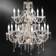 Люстра Beby Group Crystal 365/10+5 Light gold CUT CRYSTAL Люстра Beby Group Crystal 365/10+5 Light gold CUT CRYSTAL