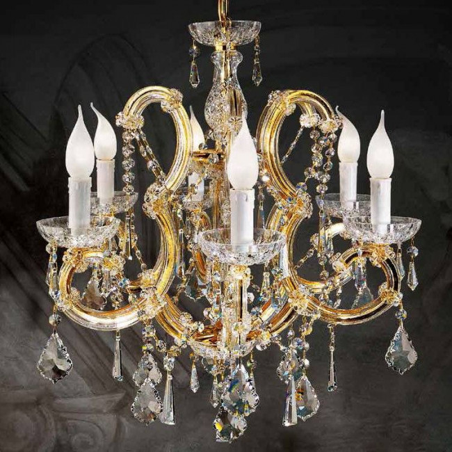 Люстра Beby Group Novecento 755/6 Light gold CUT CRYSTAL